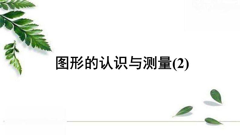 人教版数学六年级下册 《图形的认识与测量(2)》授课课件第1页