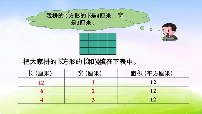 冀教版三下数学第7单元第2课时 长方形和正方形的面积课件PPT04