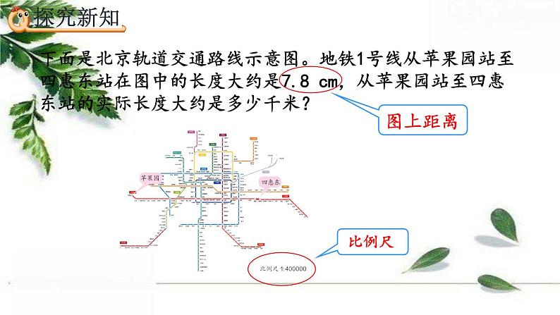 人教版数学六年级下册  比例尺的应用 精编课件第5页