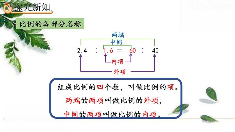 人教版数学六年级下册  比例的基本性质 课件第4页