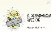 人教版四年级数学下册 1.1加、减法的意义和各部分间的关系课件PPT