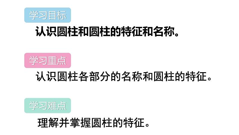 人教版六年级数学下册 3.1.1圆柱的认识 课件2第2页