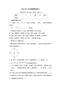 2022年小升初真题模拟卷3（word版，含答案）