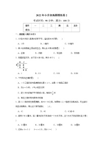 2022年小升初真题模拟卷2（word版，含答案）