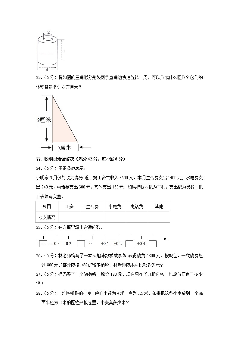 人教版小学数学六年级下册期中常考易错题汇编15第3页