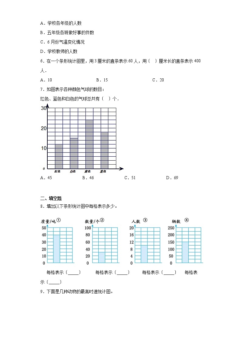 四年级上册数学人教版第七单元复习《单元测试》04含答案第2页