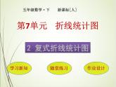 人教版数学五下7.2 复式拆线统计图ppt课件+教案+同步练习