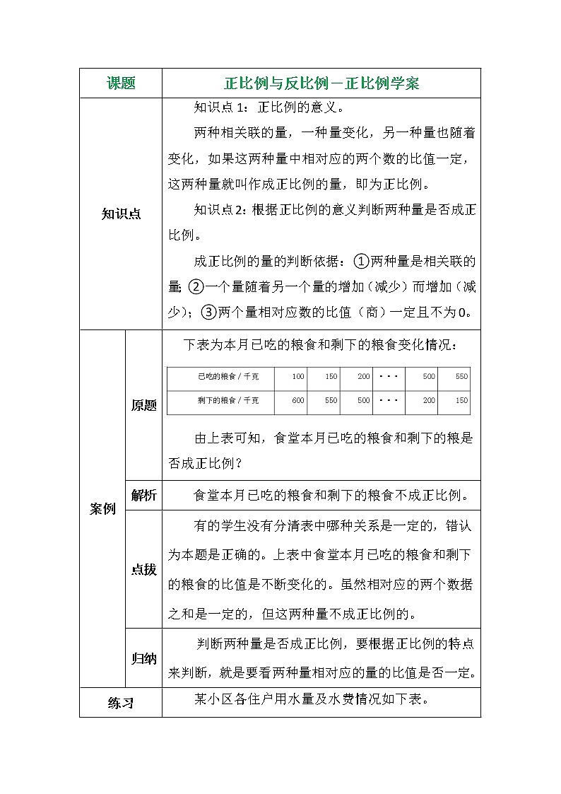 正比例与反比例－正比例学案01