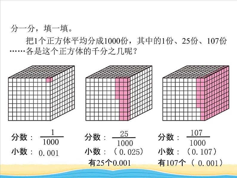 五.第1课时小数的意义课件 西师版小学数学四下06