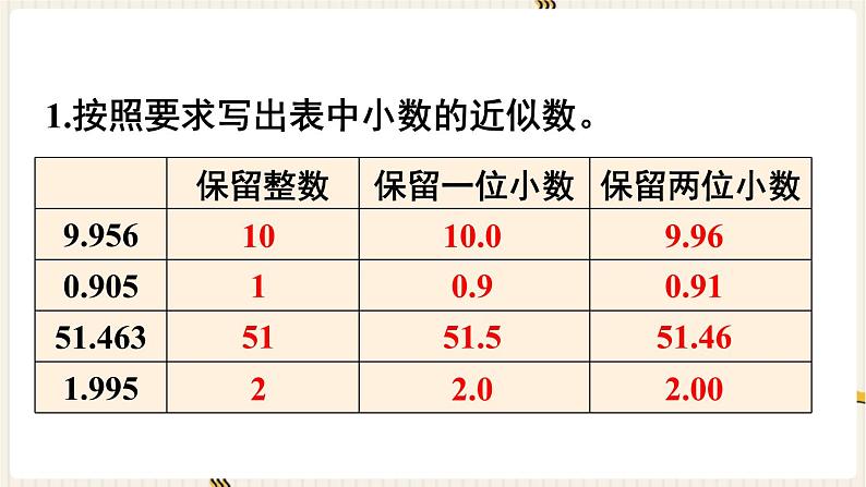 人教版数学四年级下册第四单元：练习十三课件PPT第2页