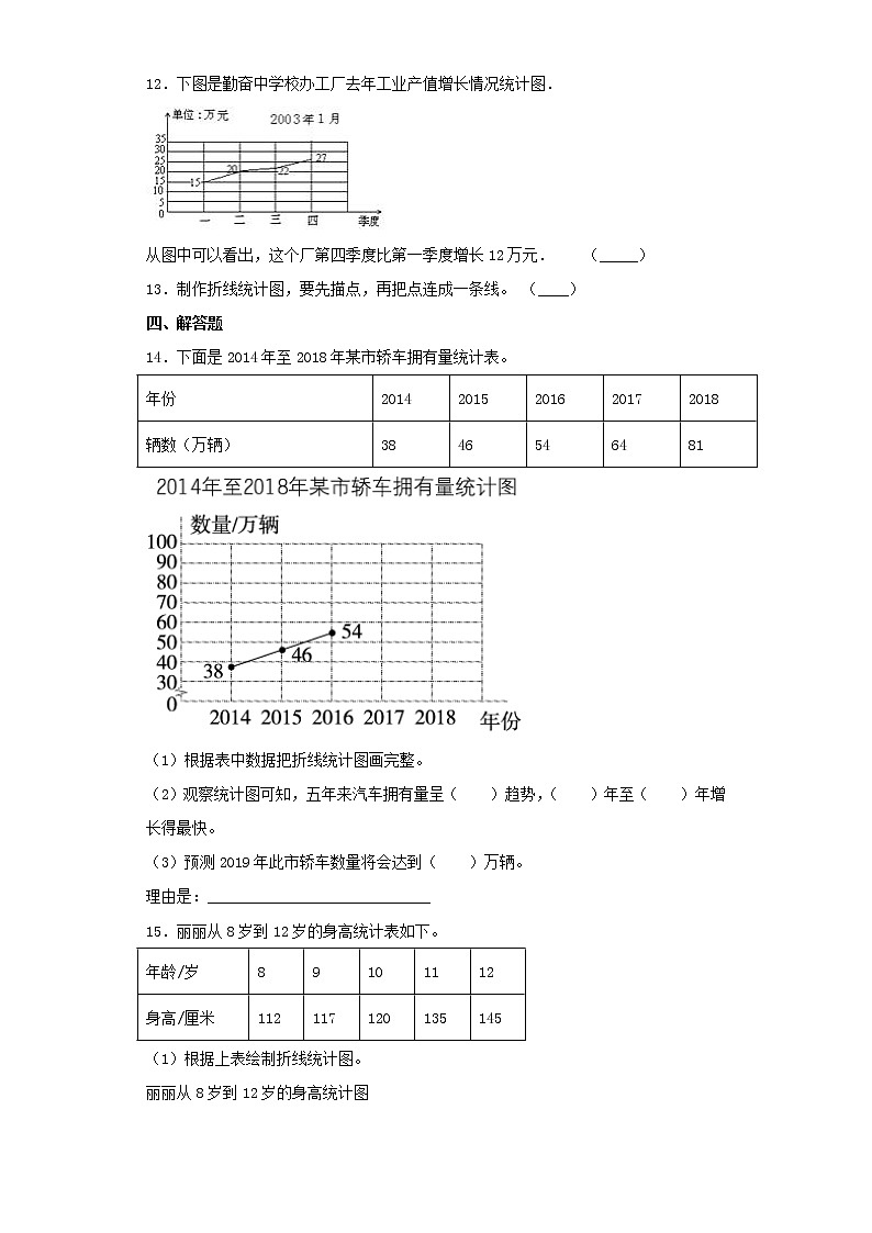 北师大版四年级下册6.3栽蒜苗（二）（word版，含答案）练习题03