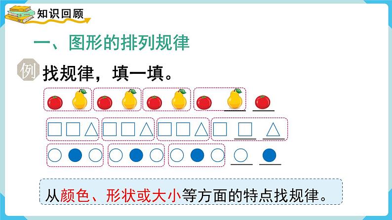 人教版 一年级数学下册 第8单元  第5课时  找规律  教学课件第3页