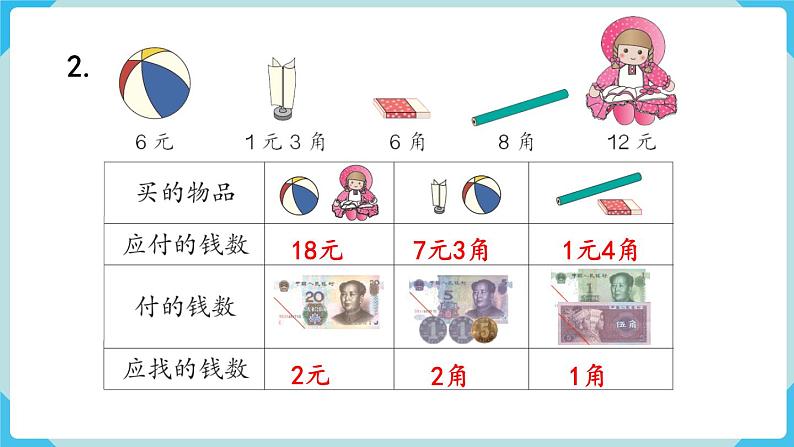 人教版 一年级数学下册 第5单元  练习十三  教学课件第3页