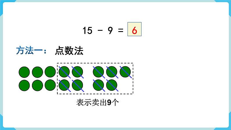 人教版 一年级数学下册 第2单元  第1课时  十几减9  教学课件06