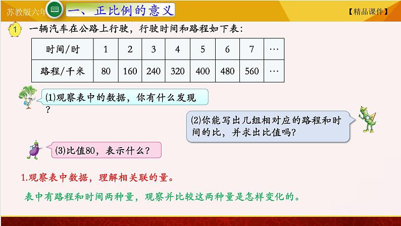 苏教版六年级下册数学 6.1正比例的意义  教学课件02