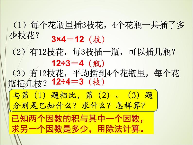 人教版数学四下1.2 乘、除法的意义和各部分间的关系ppt课件+教案+同步练习07