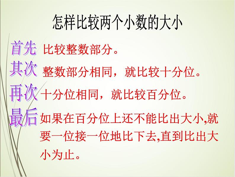 人教版数学四下4.2.2 小数的大小比较ppt课件+教案+同步练习06