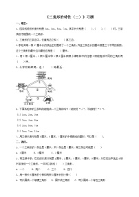 小学人教版三角形的特性当堂达标检测题