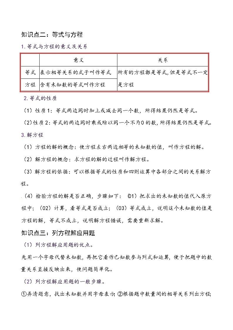 第4讲 式与方程—小升初数学专题讲练（知识点+练习）（通用版，含详解）02