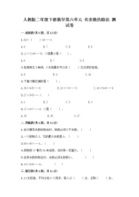 人教版二年级下册6 余数的除法精品复习练习题