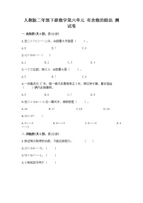 人教版二年级下册6 余数的除法精品巩固练习