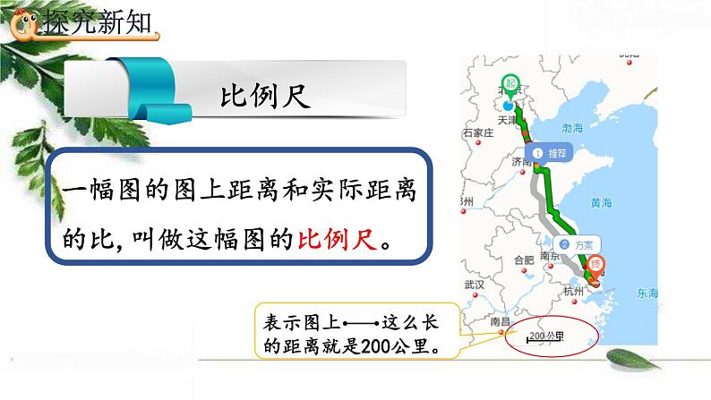 人教版数学六年级下册  认识比例尺 精编课件第3页