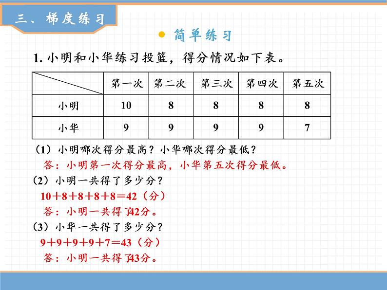 人教版数学三年级下第三单元 第2课时  复式统计表（2）课件PPT第7页