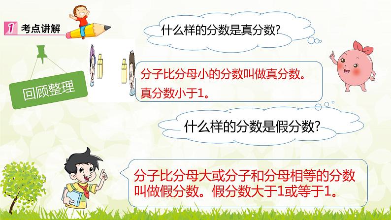 总复习9.1.2  分数的意义和性质、分数的加法和减法-2021-2022学年人教版数学五年级下册课课件PPT08