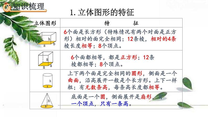 人教版数学六年级下册  立体图形的认识与测量（2） 精编课件第3页