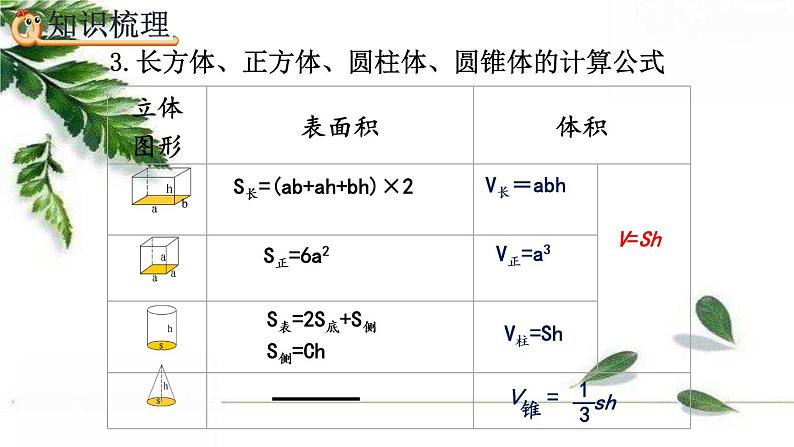 人教版数学六年级下册  立体图形的认识与测量（2） 精编课件第6页