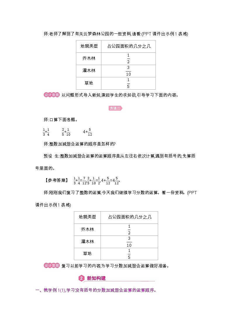 第6单元 分数加减混合运算-2021-2022学年人教版数学五年级下册教案03