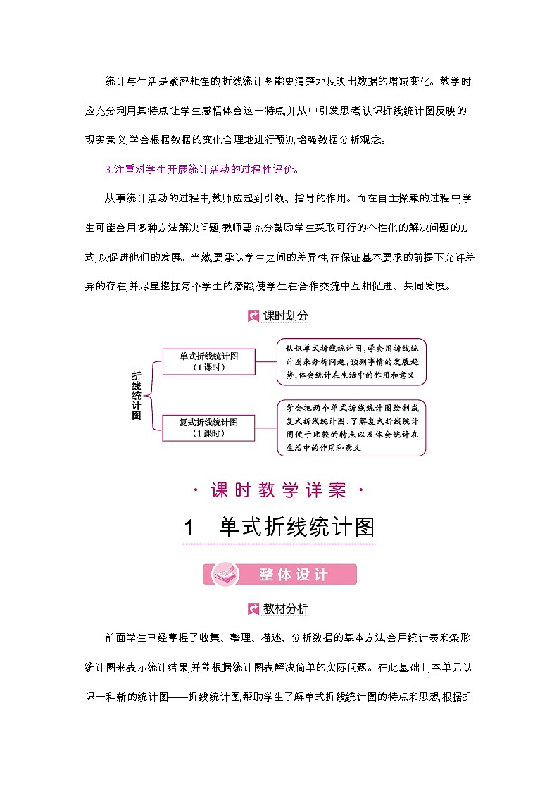 第7单元 单式折线统计图-2021-2022学年人教版数学五年级下册教案03