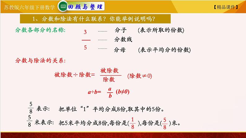 苏教版六年级下册数学 7.12分数和百分数  精品课件03