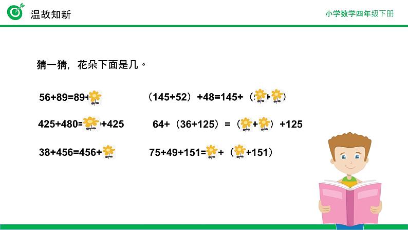 人教版数学四年级下册《加法运算定律的应用》课件04