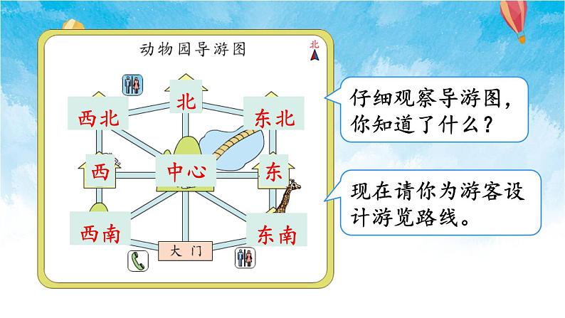 人教版数学三年级下册第一单元 第4课时 简单的路线图 同步课件06