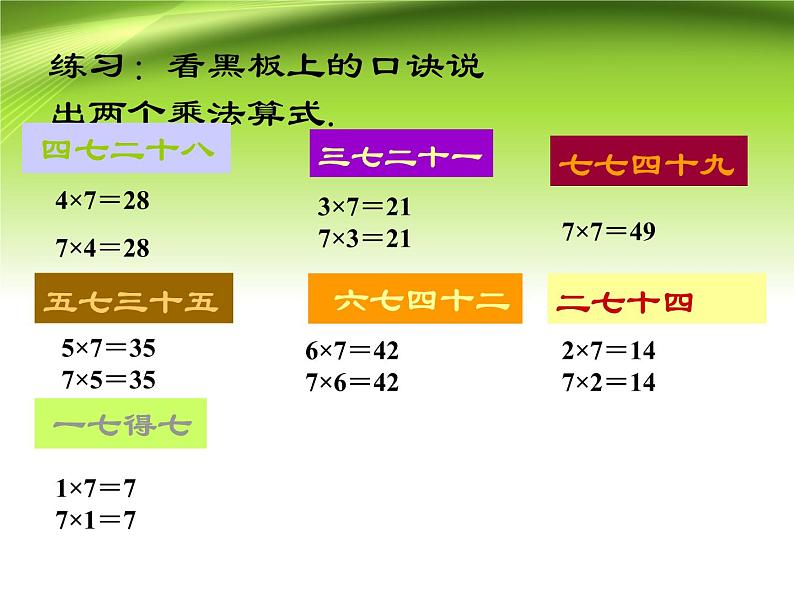 7的乘法口诀（课件） 数学二年级上册第6页