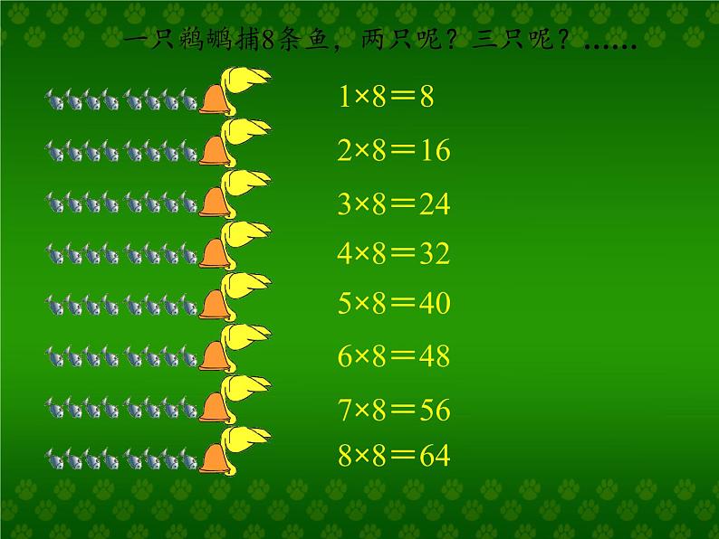 人教版小学数学二年级上册 6.2 8的乘法口诀 课件(共11张PPT)04