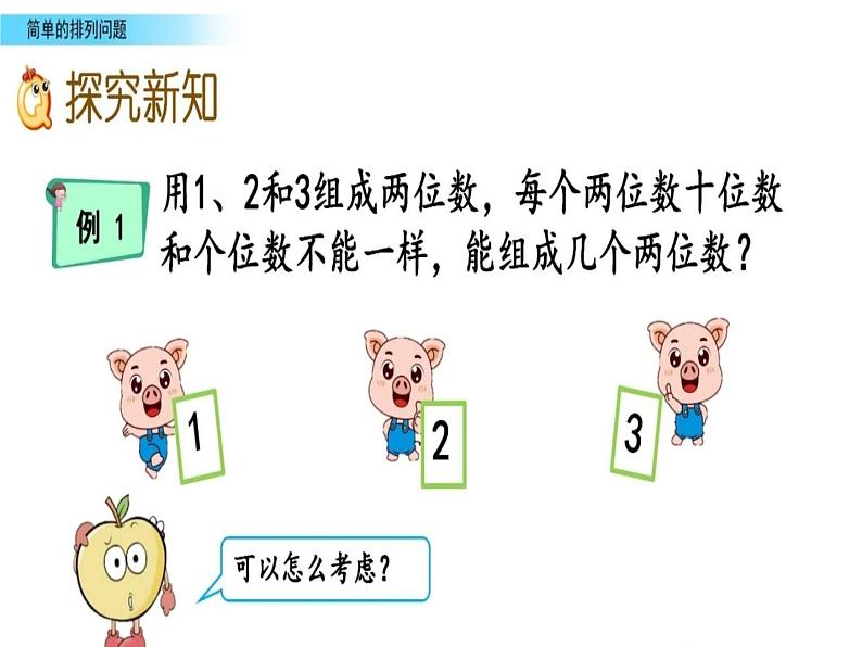 人教版二年级数学上册 8 数学广角—搭配（一）简单的排列 课件(共13张PPT)第2页