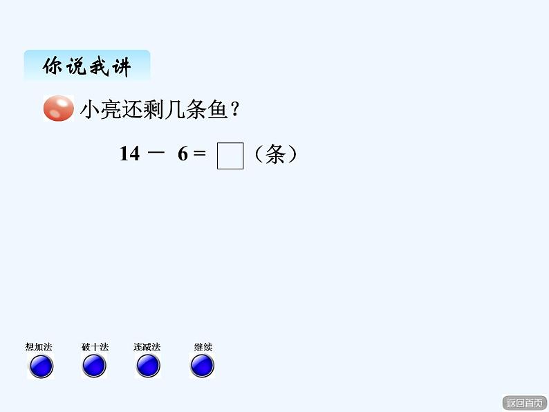 青岛版数学一年级下册 一、3十几减6，5，4，3，2 课件第3页