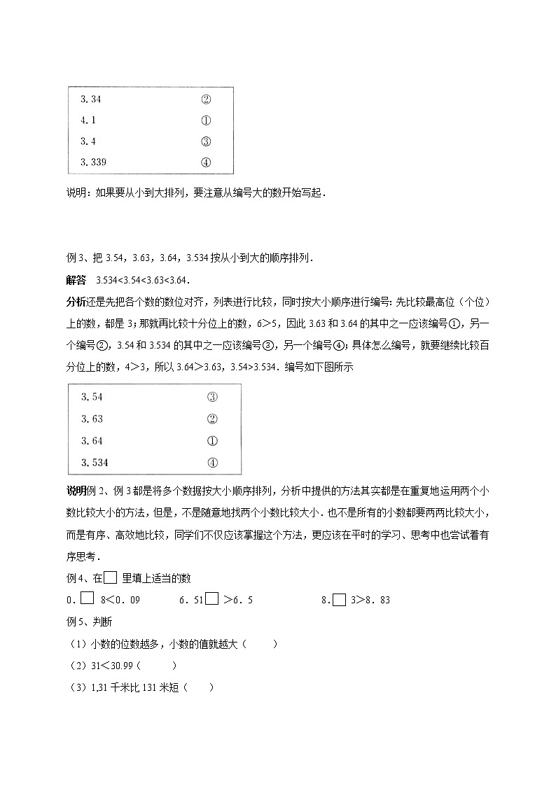 四年级下册数学讲义-05-小数的认识与加减法（二）（小数的大小比较及小数的性质） (2份打包)-沪教版（教师版+学生版）学案02