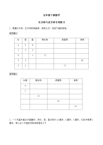 五年级下册数学第三单元长方体与正方体（专项突破试题）