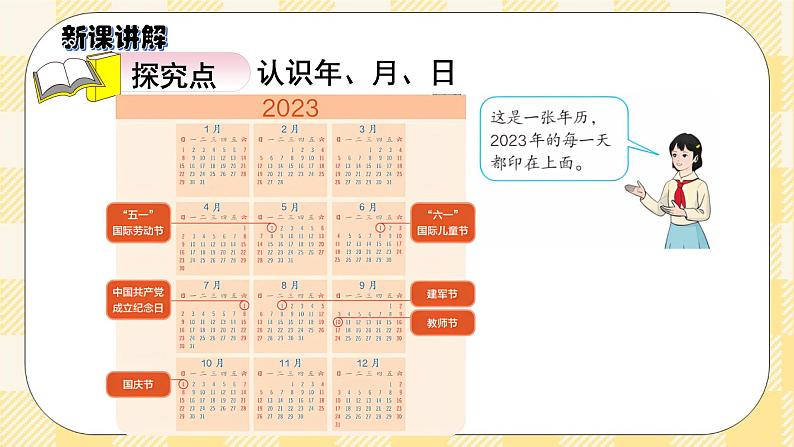人教版小学数学三年级下册6.1《年、月、日的认识》课件+教案03