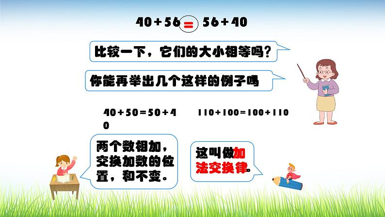 3.1 加法运算定律 课件-2021-2022学年人教版数学 四年级下册第6页