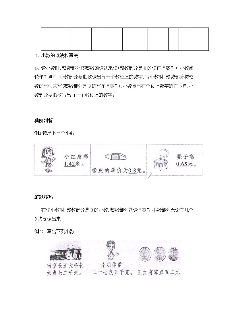 四年级下册数学导学案-小数的意义和性质（1）人教版02