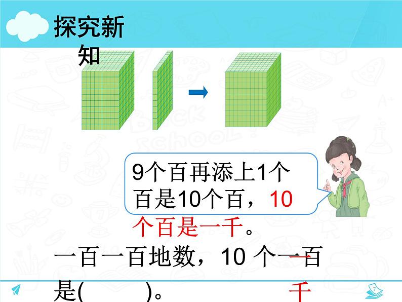 人教版小学数学二年级下册  七.万以内数的认识 1.1000以内数的认识   课件第7页