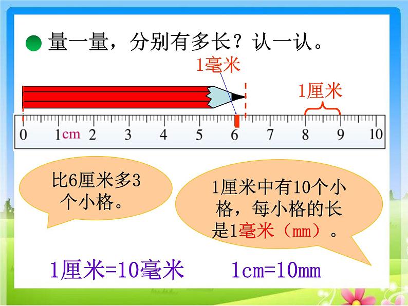 北师大版数学二年级下册 4.1 铅笔有多长(13)（课件）第3页