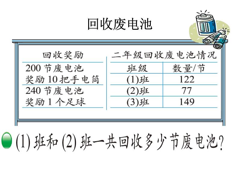 北师大版数学二年级下册 5.2 回收废电池(2)（课件）03