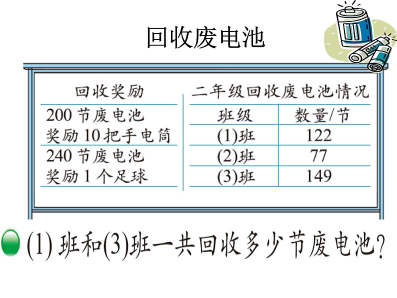 北师大版数学二年级下册 5.2 回收废电池(2)（课件）05