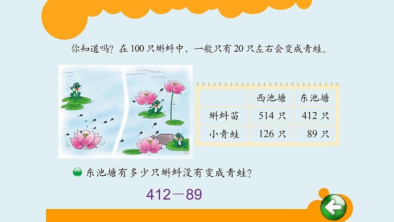 北师大版数学二年级下册 5.5 小蝌蚪的成长(2)（课件）02