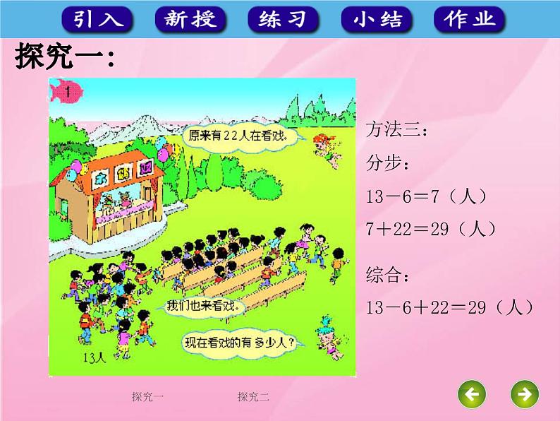 人教版小学数学二年级下册  五.混合运算 3.解决问题   课件第6页